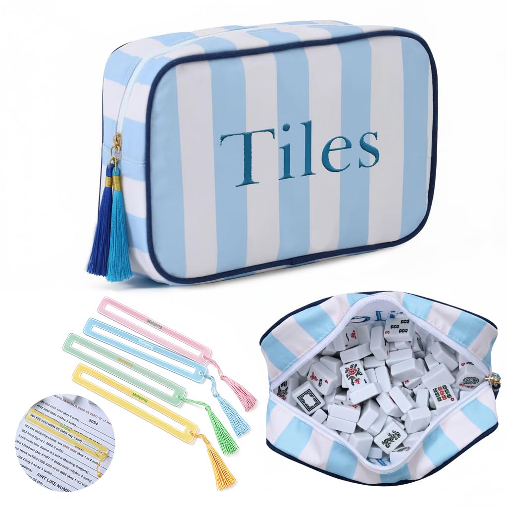 Buzcozy empty Mahjong bag with sturdy canvas keeps tiles organized during travel.