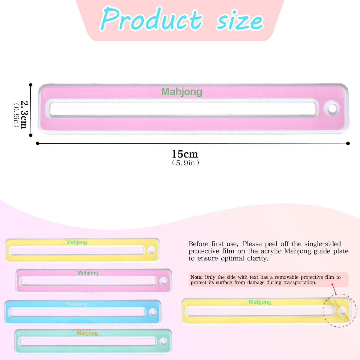 Buzcozy protective film on the guide helps reveal clarity after removal.