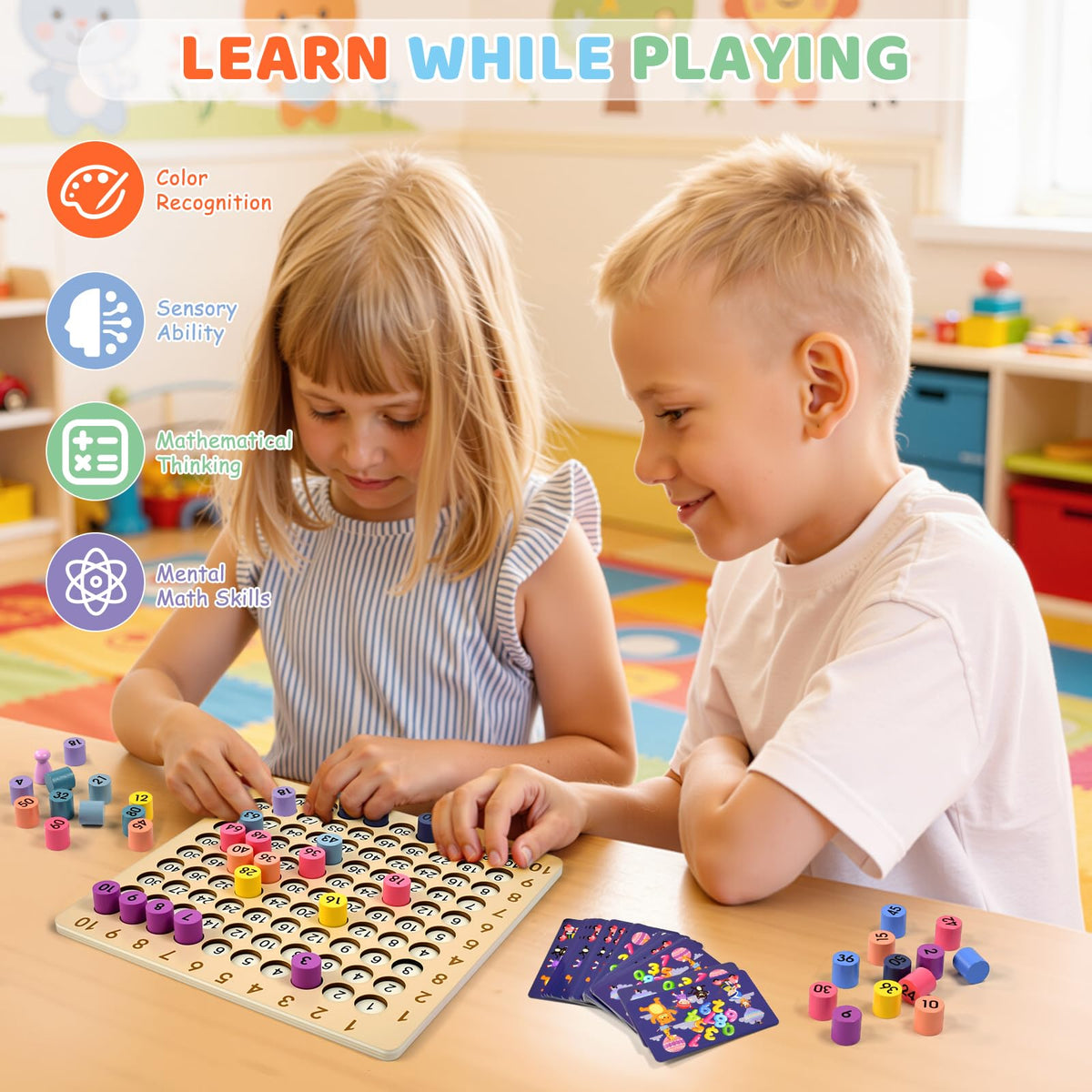 BUZIFU multi-functional design offers varied math activities at home or in class