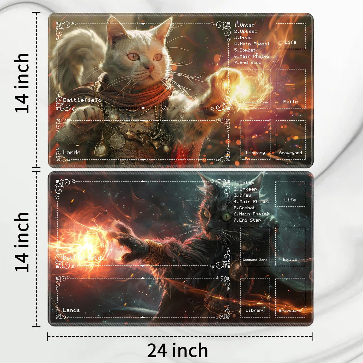 BVDIKMI MTG playmat roll-up design for easy travel and storage.
