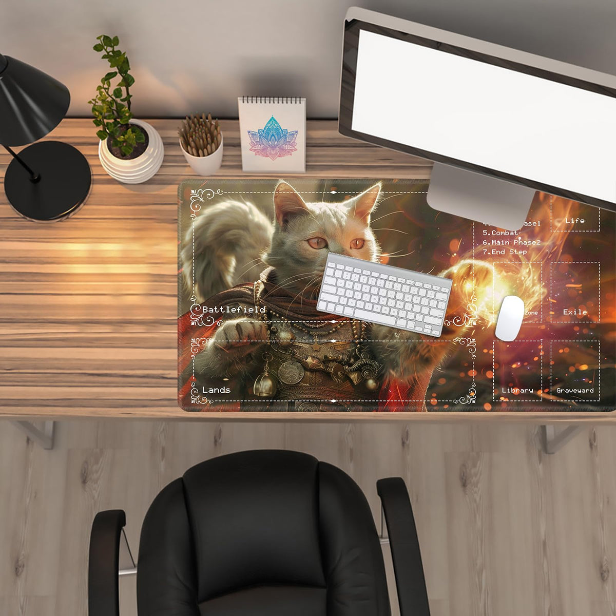 BVDIKMI MTG two-pack playmat provides organized play area.