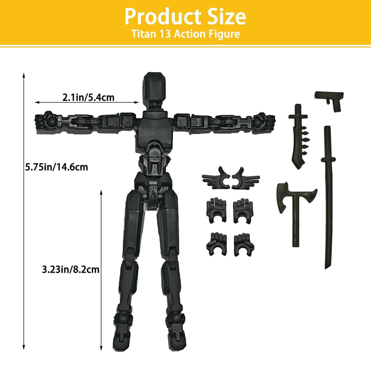 BVVLI T13 dummy 13 fully articulated joints enable dynamic posing