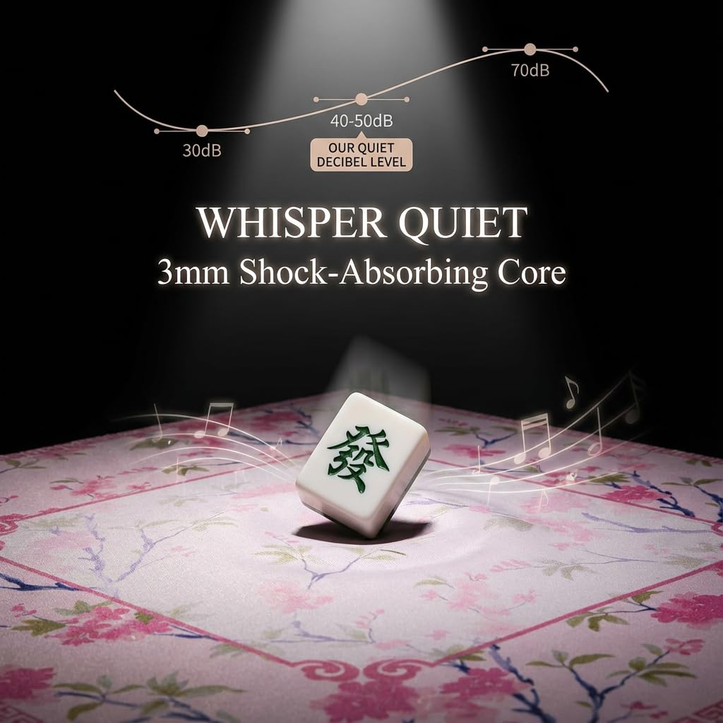 BVXVCB Mahjong Mat noise-reduction creates a quieter game ambiance.