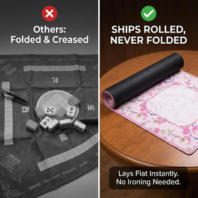 BVXVCB Mahjong Mat non-slip surface keeps tiles steady during play.