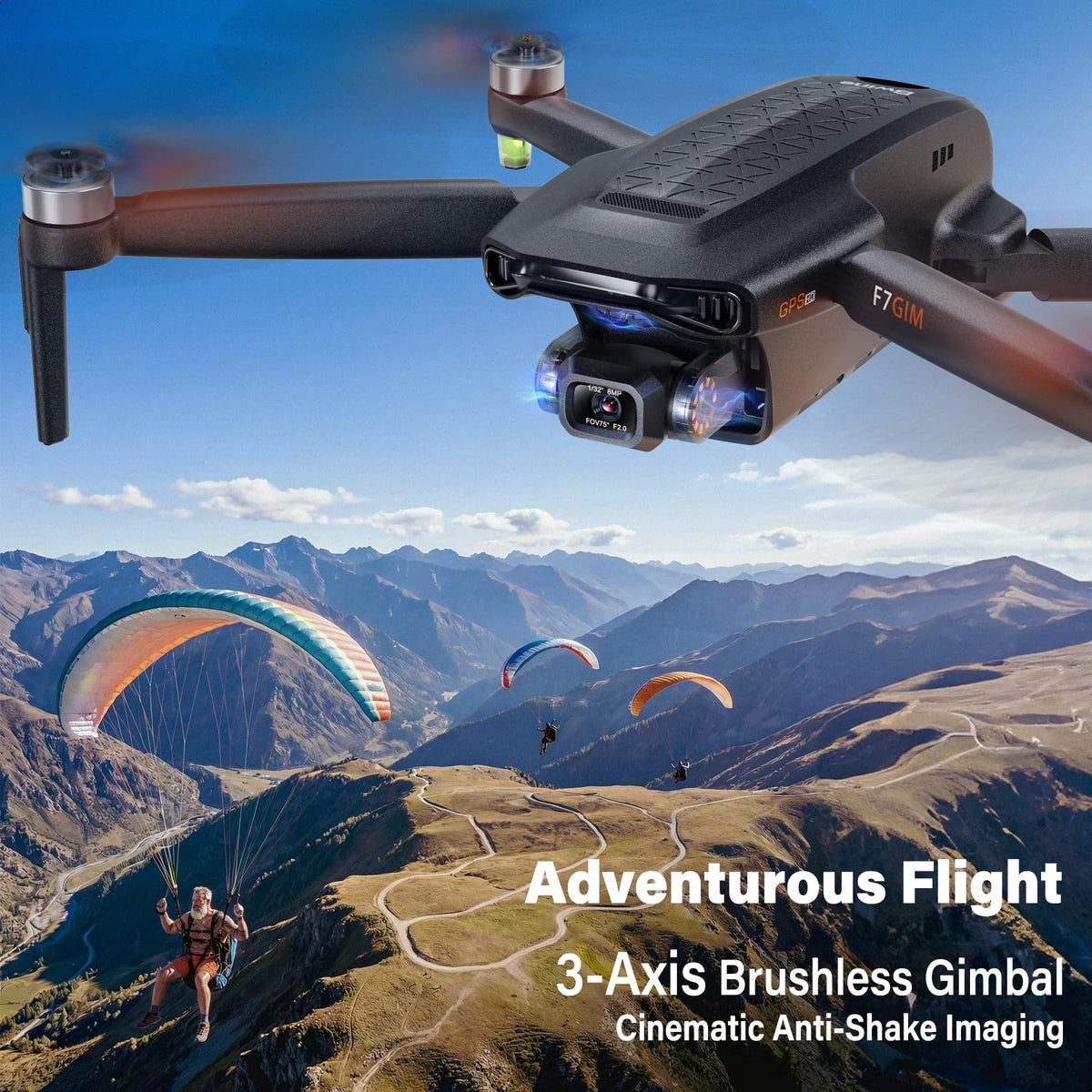 6K photos with a 3-axis gimbal deliver ultra-clear, stable footage.