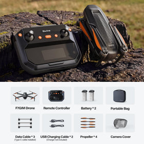 Free imported case helps secure the drone during travel.