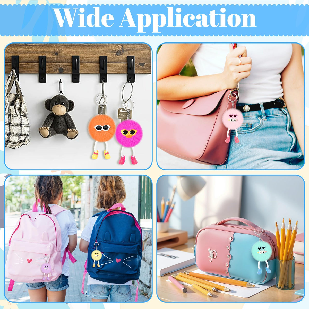 BWkoss backpack clip plush keychain suitable for secure attachment.