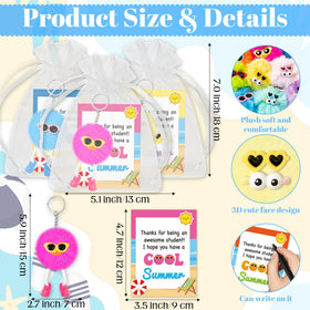 BWkoss blank greeting card with plush keychain for personalized notes.