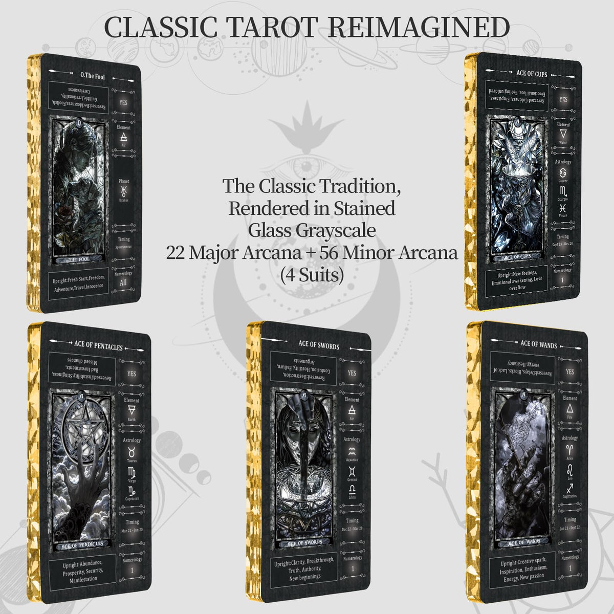 BWTY 78 card tarot deck layout shown for comprehensive learning