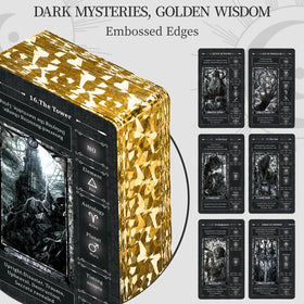 BWTY tarot deck gilded edges closeup highlighting a luxury touch