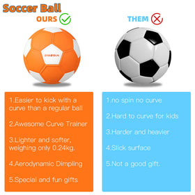 BYAOSUN Curve Soccer Ball Size 4 lightweight for easy handling