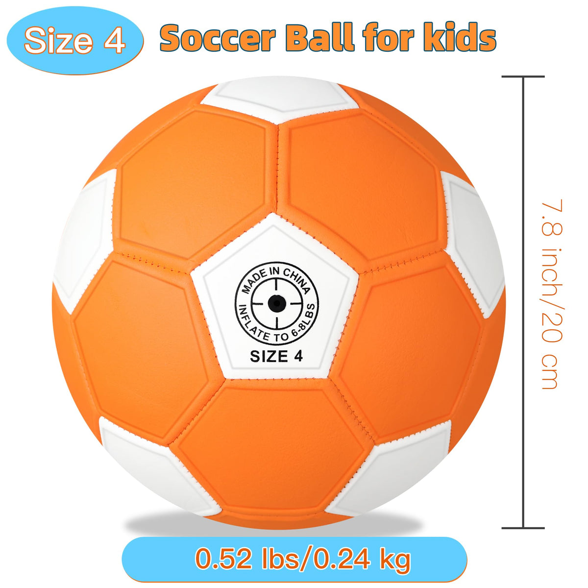 BYAOSUN Curve Soccer Ball Size 4 safe for walls during casual play