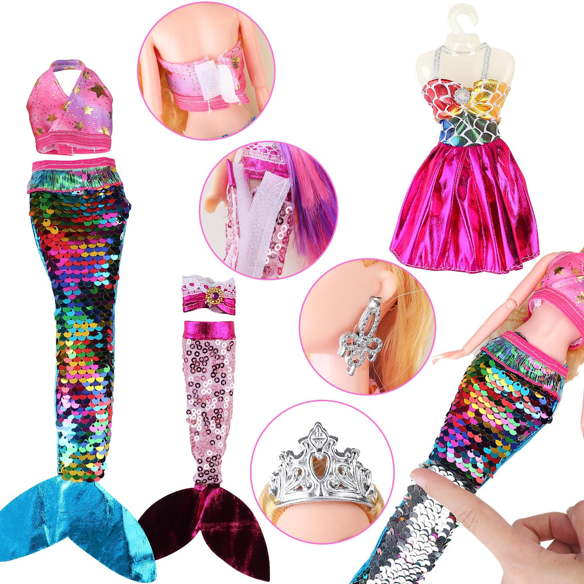 BYCICI adjustable mermaid doll joints for poseable play