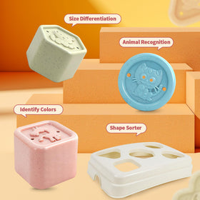 BYFWH Shape Sorter blocks set encourage creative building and problem solving.