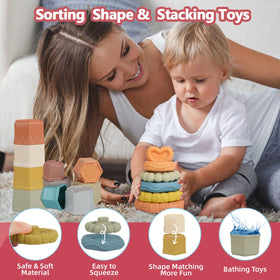BYFWH Shape Sorter stacking rings support hand-eye coordination and focus.