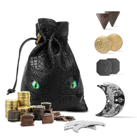 Byhoo 145pcs DND coins set in bag packaging for immersive gameplay.