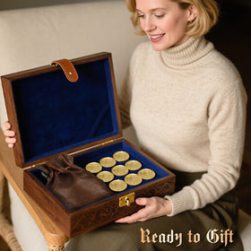 Byhoo coins and dice setup—ready for tabletop sessions.