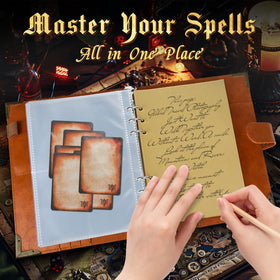 Byhoo DND spellbook vellum notes offering writable pages for ideas and reminders.