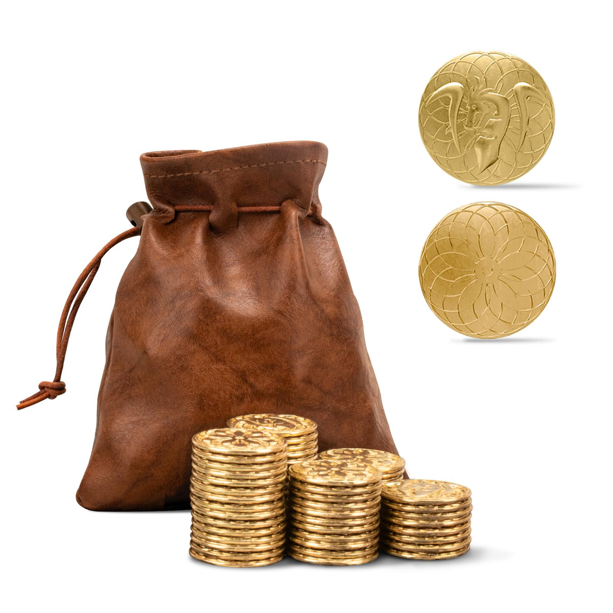 Byhoo gold coins 50pcs—sparkling treasure for tabletop adventures.