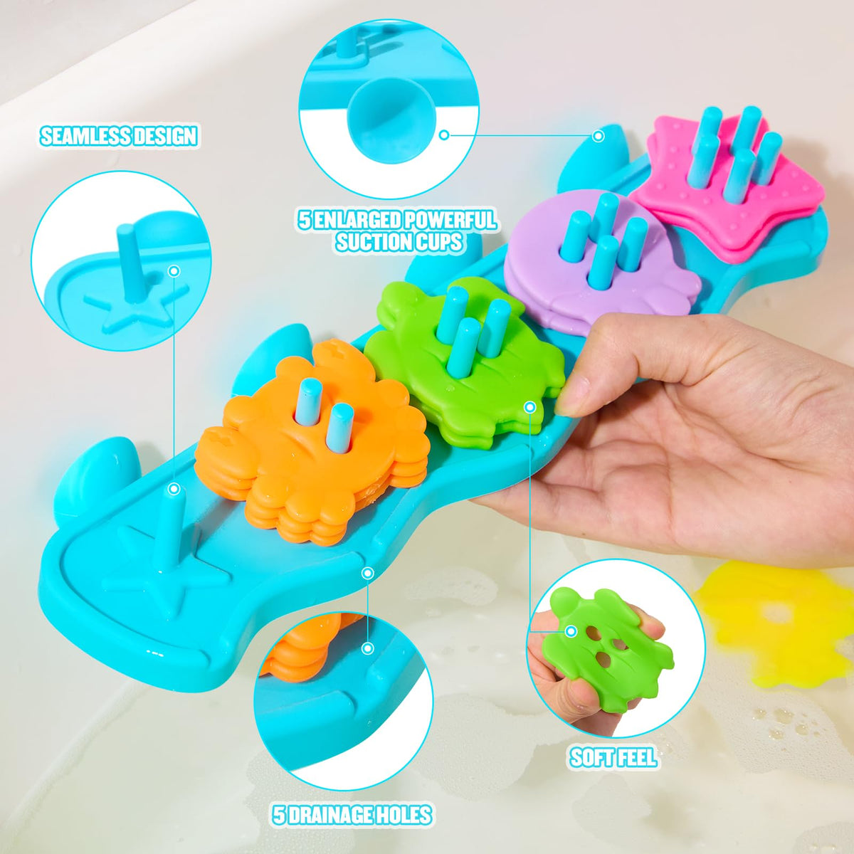 BYKASIST bath toys mesh drying bag facilitates quick air-dry and mold prevention