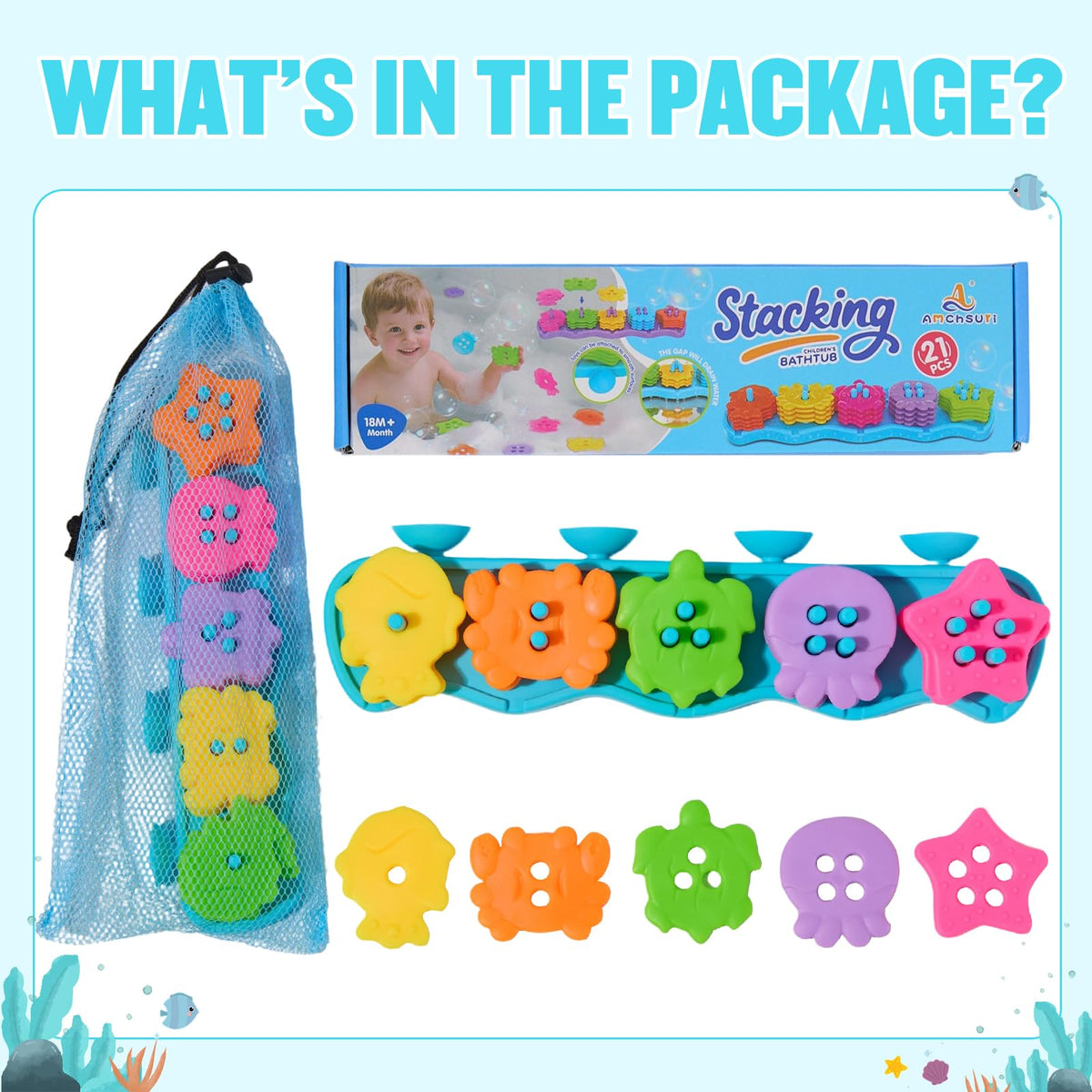BYKASIST bath toys mold-free design reduces water retention and keeps bath time clean