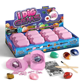 Byncceh Gamerside Gemstone Dig Kit box with organized display for easy cleanup.