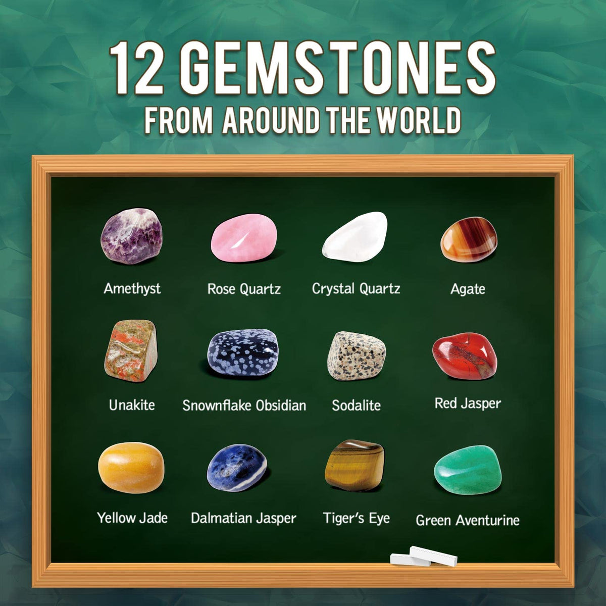 Byncceh Gamerside Gemstone Dig Kit display box keeps gems organized.