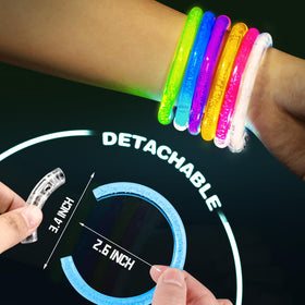 BYONEBYE bracelets displaying three flashing modes for dynamic night lighting