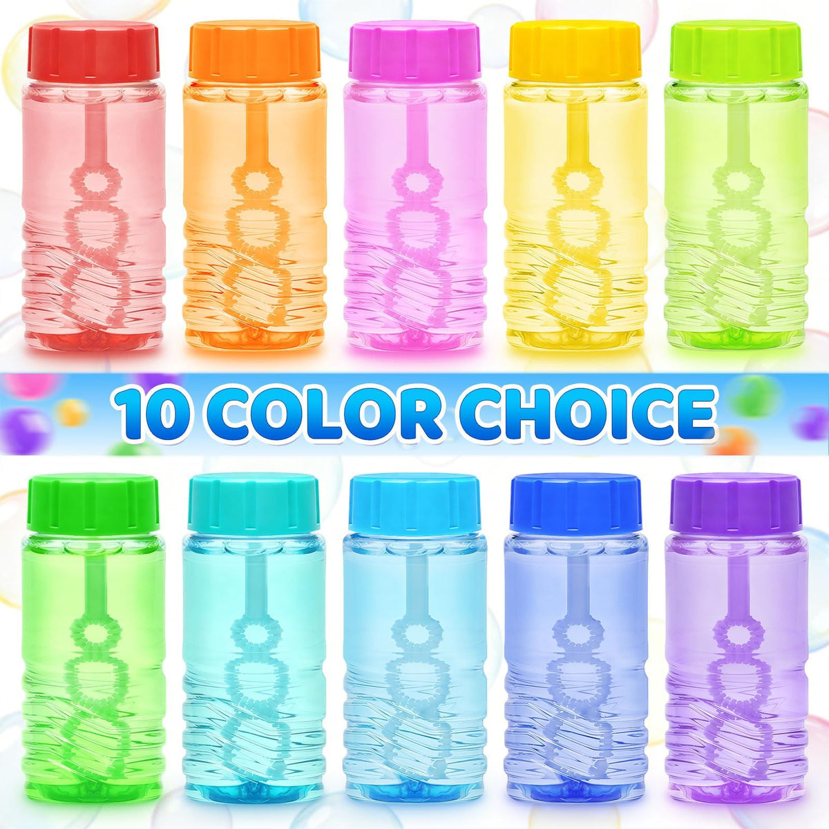 BYONEBYE bubble bottles with lid-attached wands for easy playtime