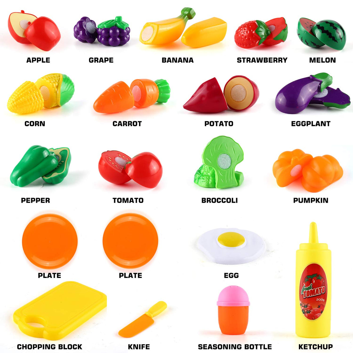 BYONEBYE cutting fruits and vegetables set enables safe imaginative food preparation.