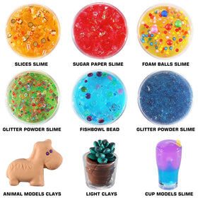 BYONEBYE Slime Kit includes foam balls for tactile play and structure.