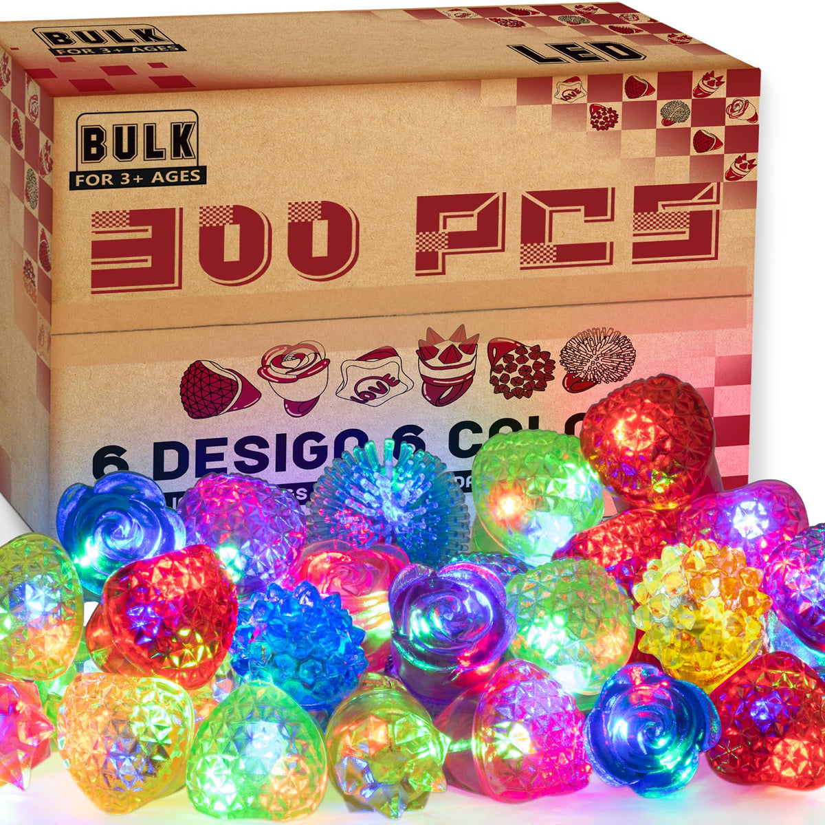BYONEBYE glow ring collection in six colors for vibrant party vibes