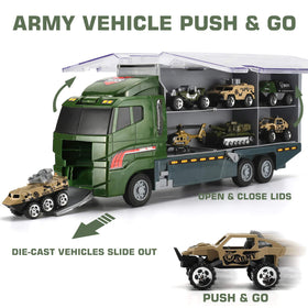 BYONEBYE long truck and armored vehicle support dynamic transport play.