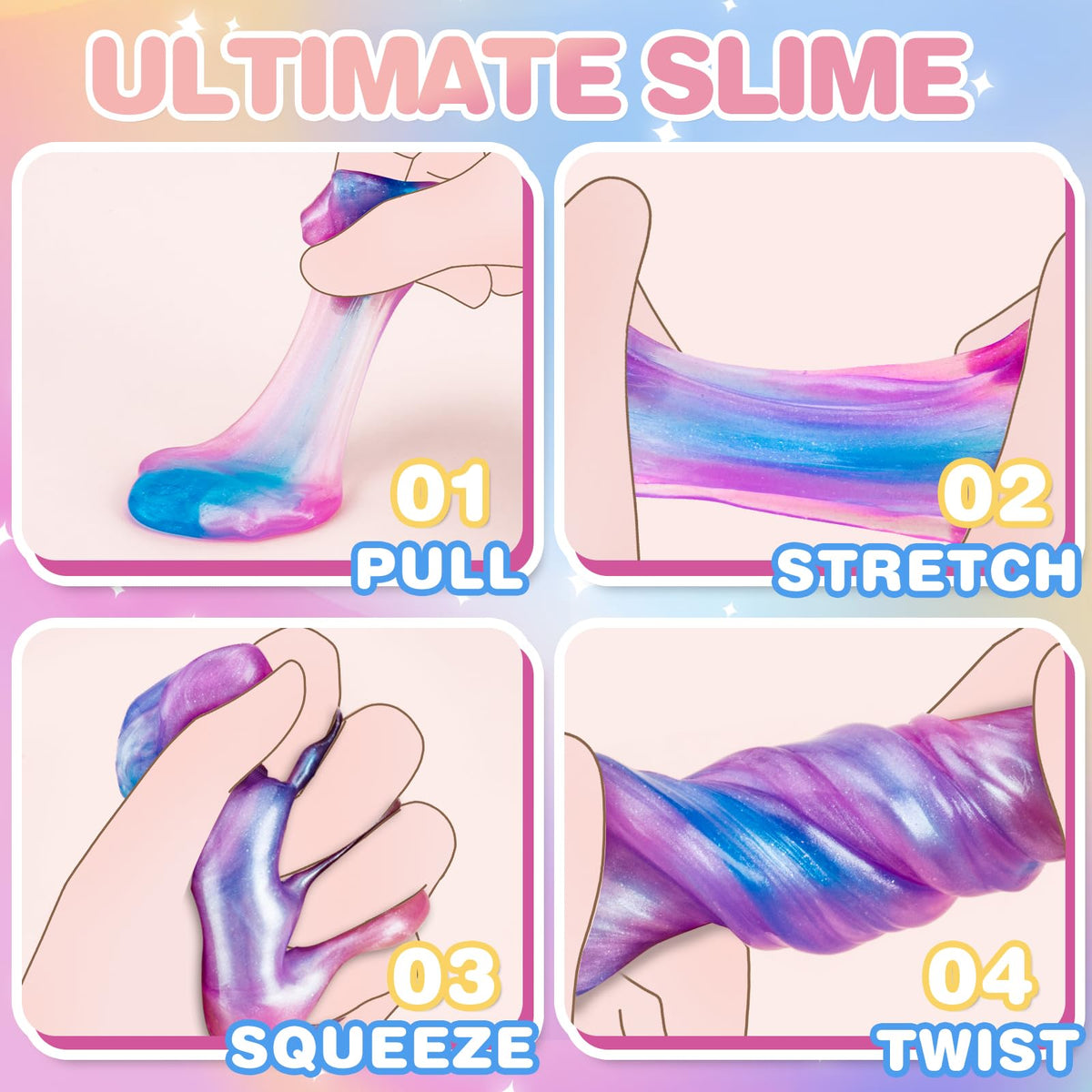 BYONEBYE slime gifts make safe, non-toxic rewards for kids' baskets.