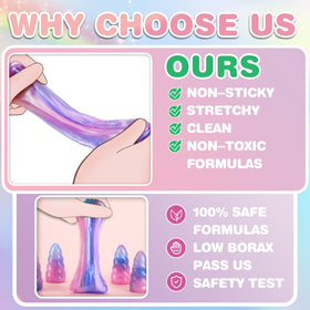 BYONEBYE sealed packaging prevents leaks for mess-free slime play.