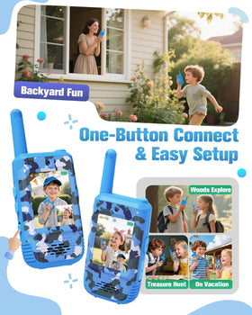 Byserten camo design walkie talkies highlighting rugged outdoor toy durability