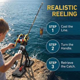 BYTLK low-angle reel design helps prevent line tangles during practice casting