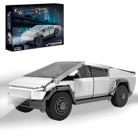 BYWBRICKIFY light-up truck front lights highlight the cyber design for interactive display.