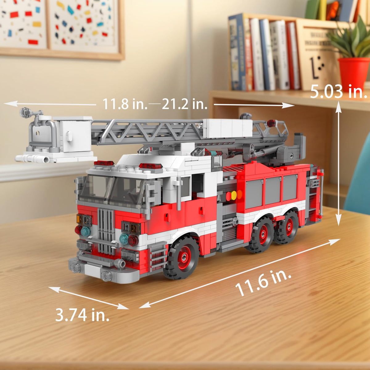 BYWBRICKIFY movable doors and wheels boost interactive truck play.