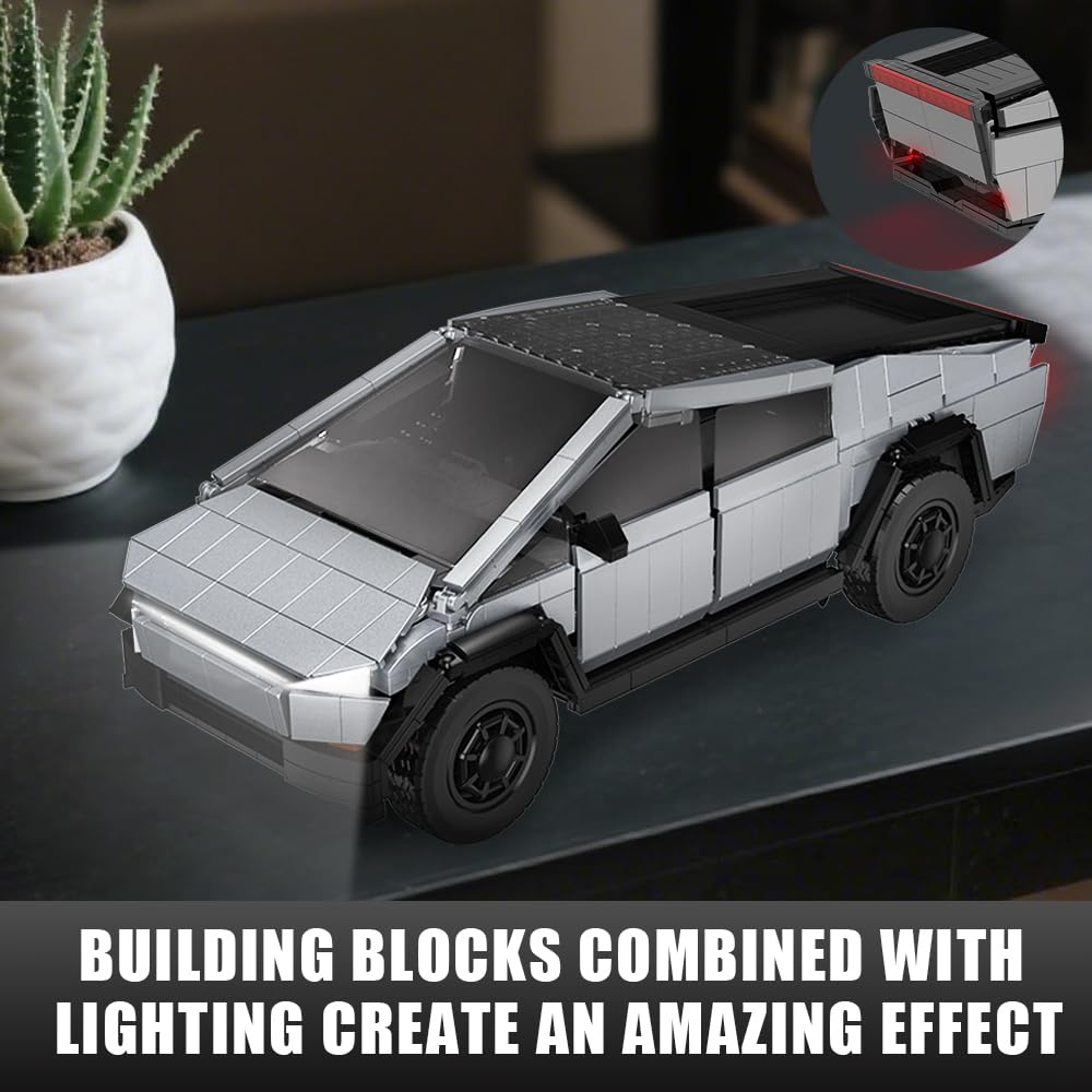 BYWBRICKIFY truck with four doors and two trunks shows versatile play features.