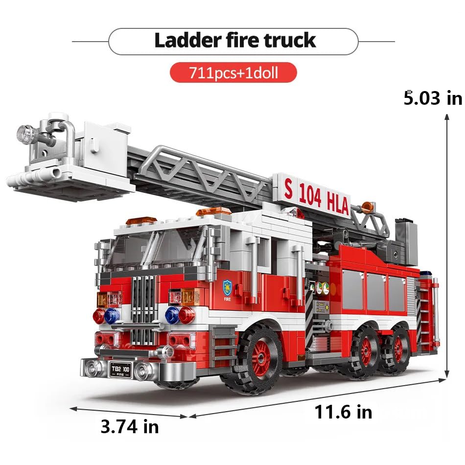 BYWbricks fire truck roof open feature enhances interactive display
