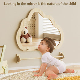 BZBRLZ natural pine frame adds warmth to nursery decor.