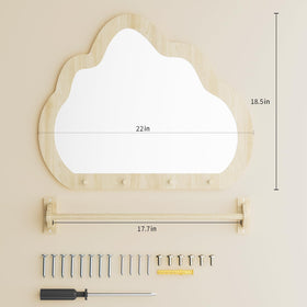 BZBRLZ shatterproof acrylic mirror provides clear self-reflection.