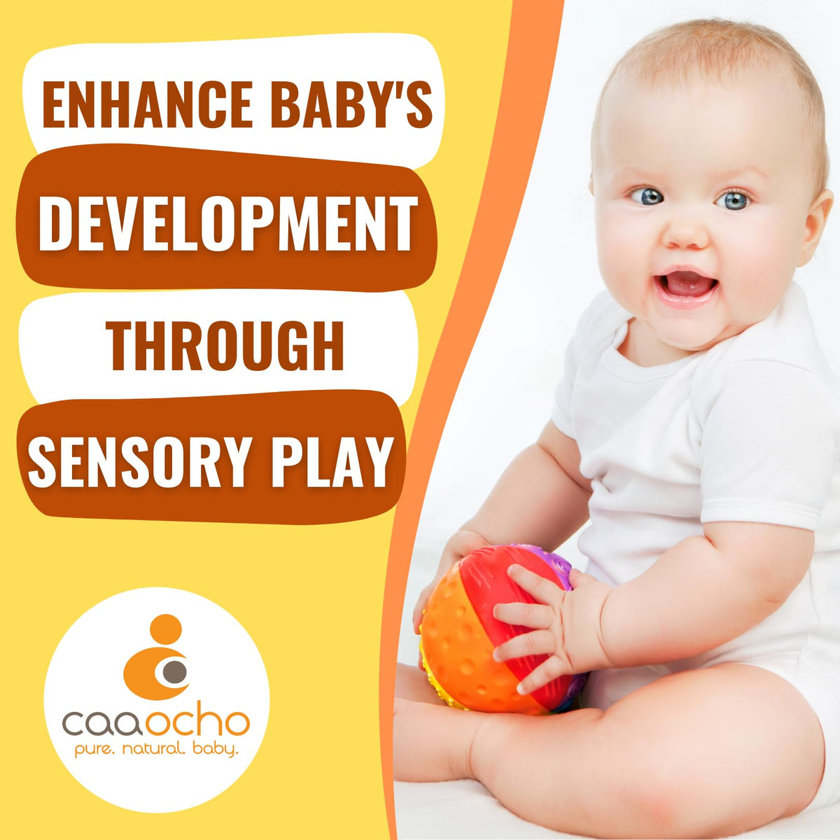 caaocho sensory ball 4-inch fits small hands for grasping and motor skills