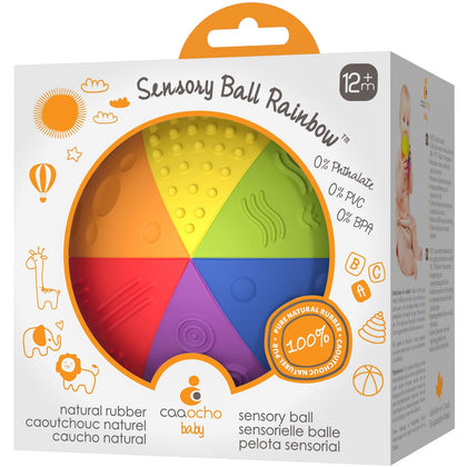 caaocho sensory ball rainbow 4-inch aids visual and tactile exploration