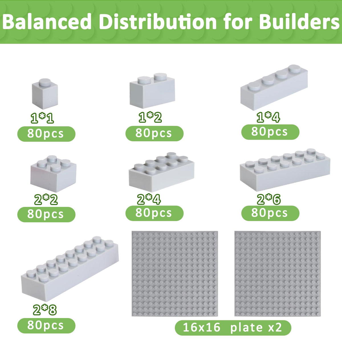 Cabeeskii gray 1x2 brick adds versatile starter pieces for creative projects