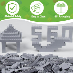 Cabeeskii gray 2x4 brick essential for mid-sized models and walls