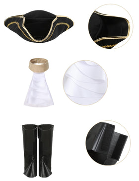Cabeny George Washington boot covers finish the outfit with realism.
