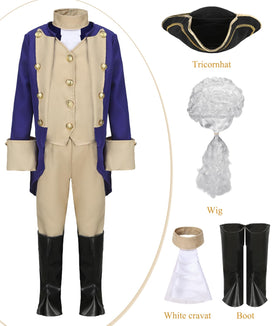 Cabeny George Washington costume wig for kids adds authentic flair for performances.