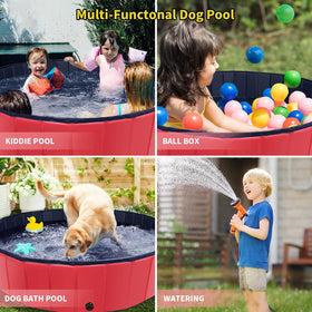 CACSPS foldable dog pool with anti-slip bottom for stability